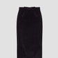 Carpet skirt velvet black with bow