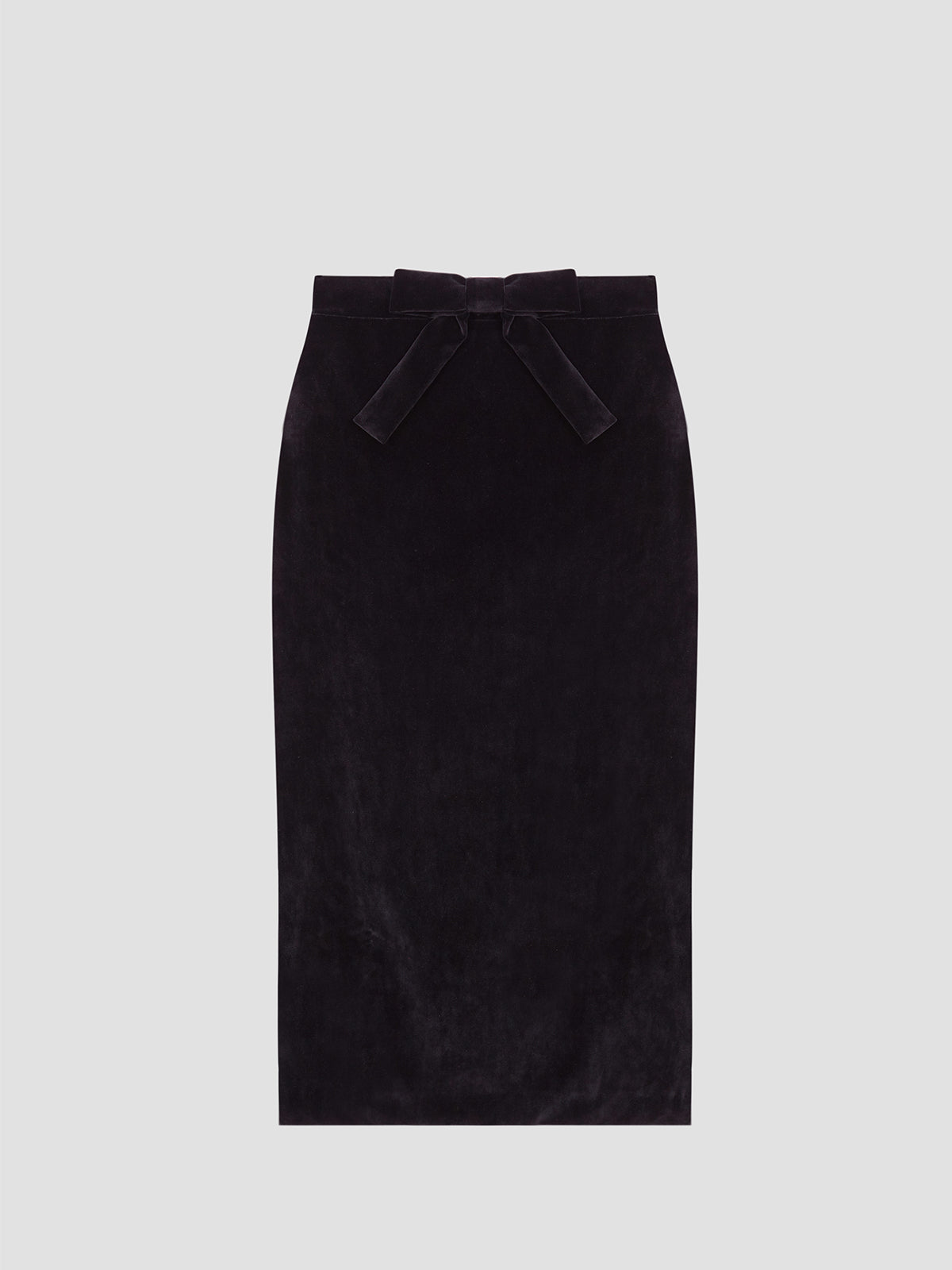 Carpet skirt velvet black with bow