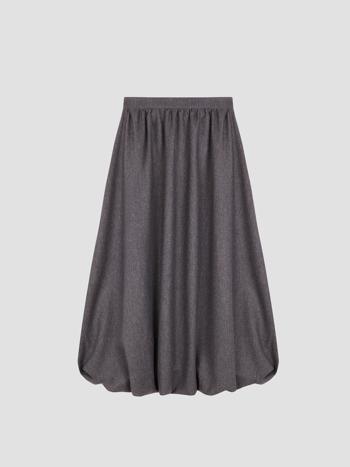 grey long balloon skirt