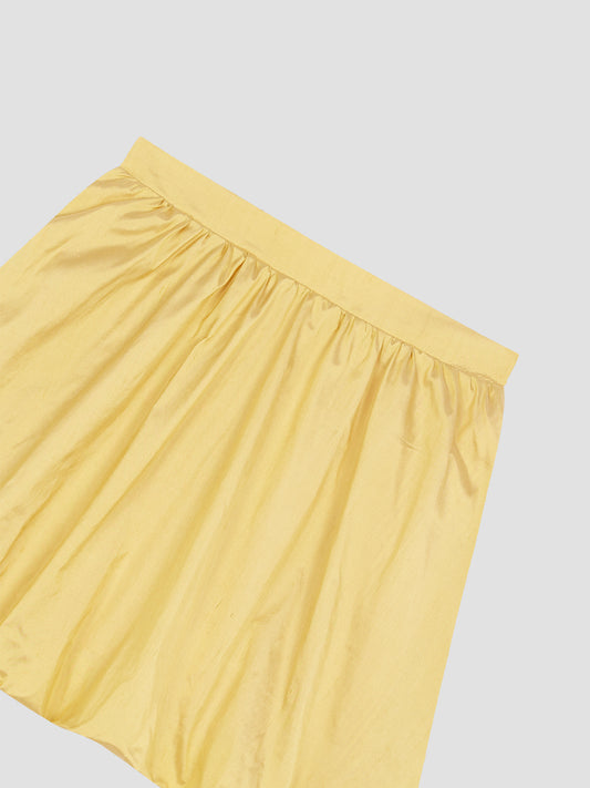 Globo Mini Skirt Silk Yellow