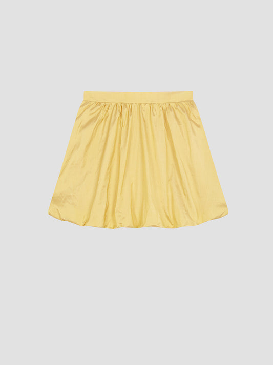 Globo Mini Skirt Silk Yellow