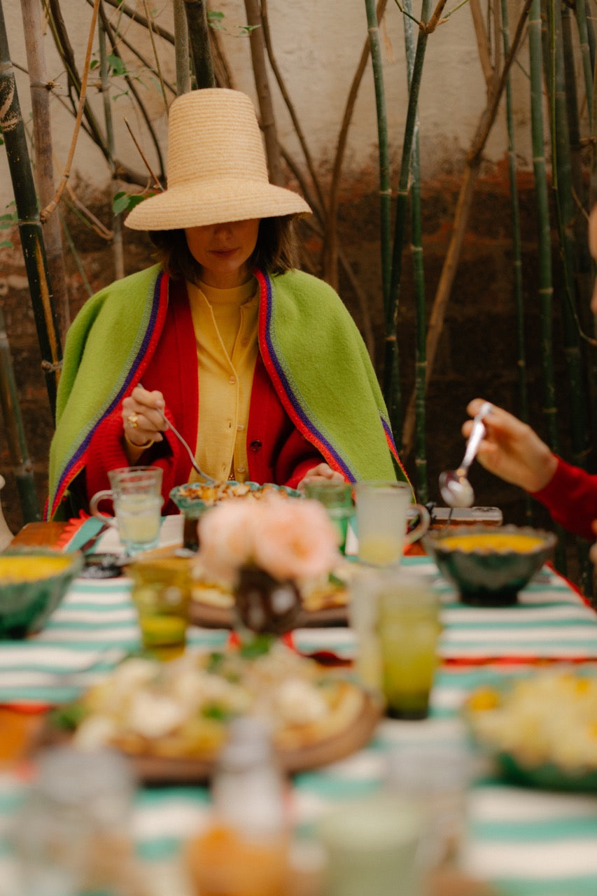 Candy Lime Wool Cape