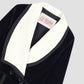 grogue blazer velvet blue and white color