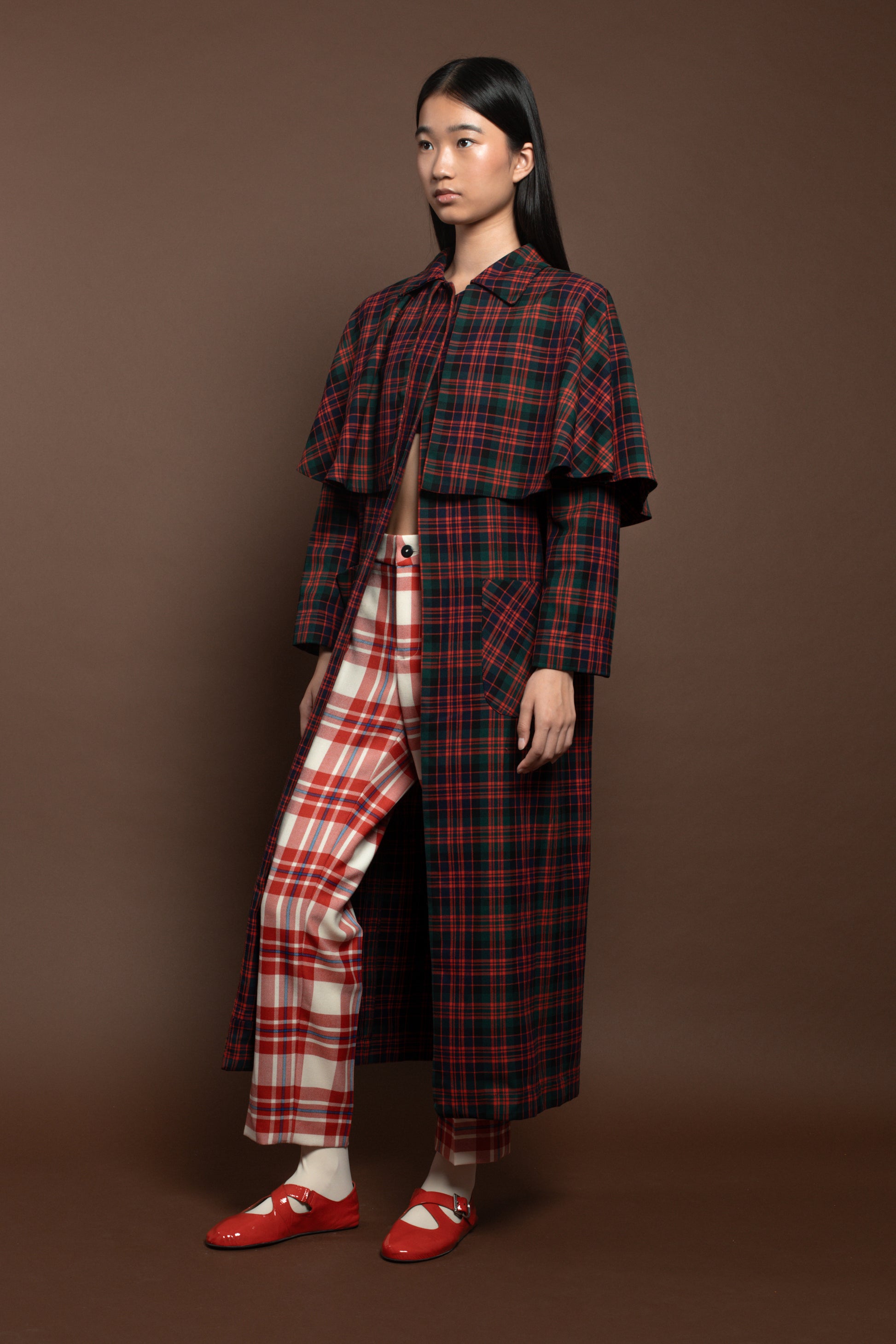 Apuntob | Long Trousers in Checked Wool