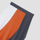 keops midi skirt made in orange, grey and white linen