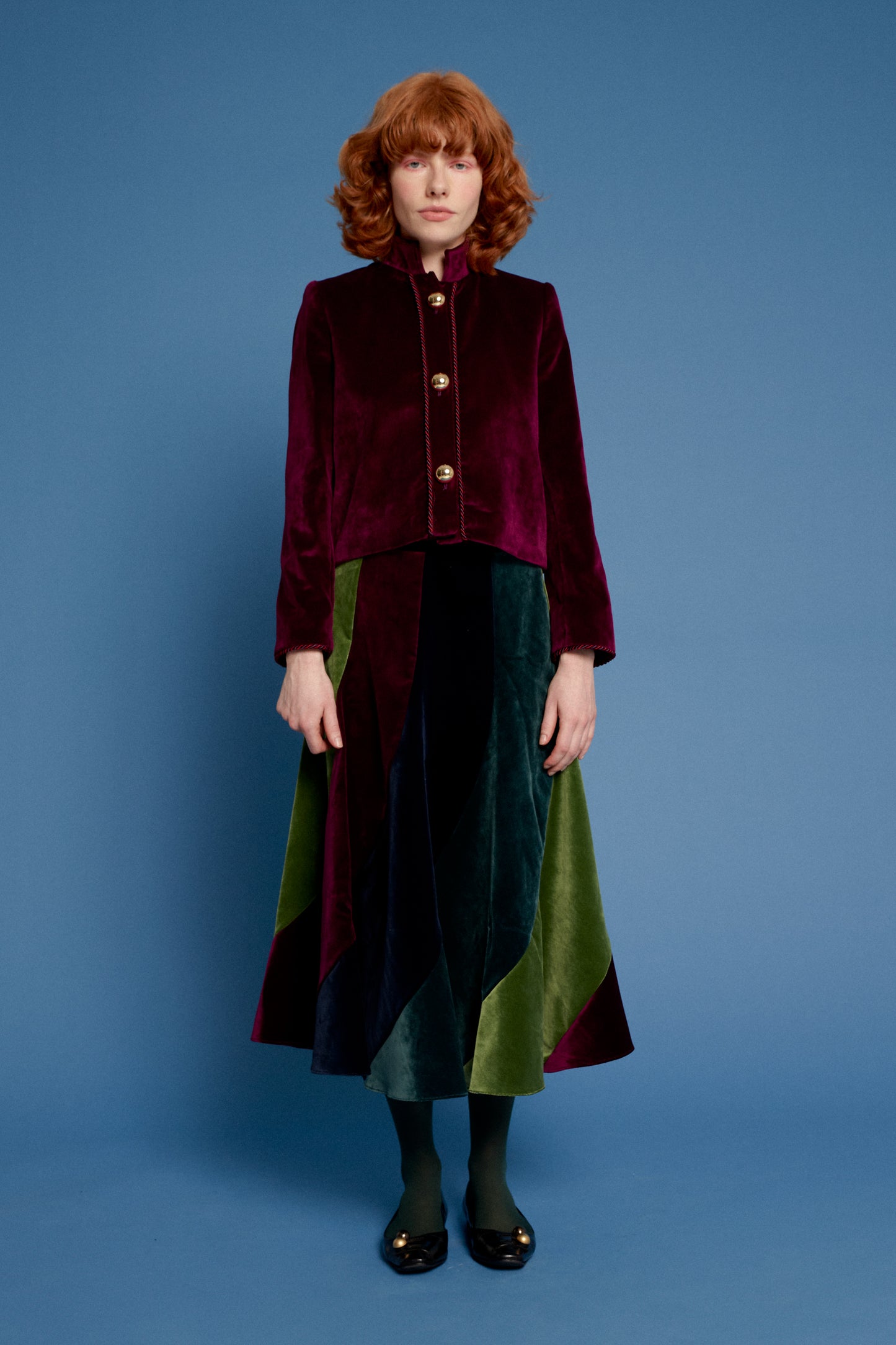 Leonor Jacket Velvet Aubergine