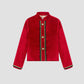 leonor jacket velvet red with buttons