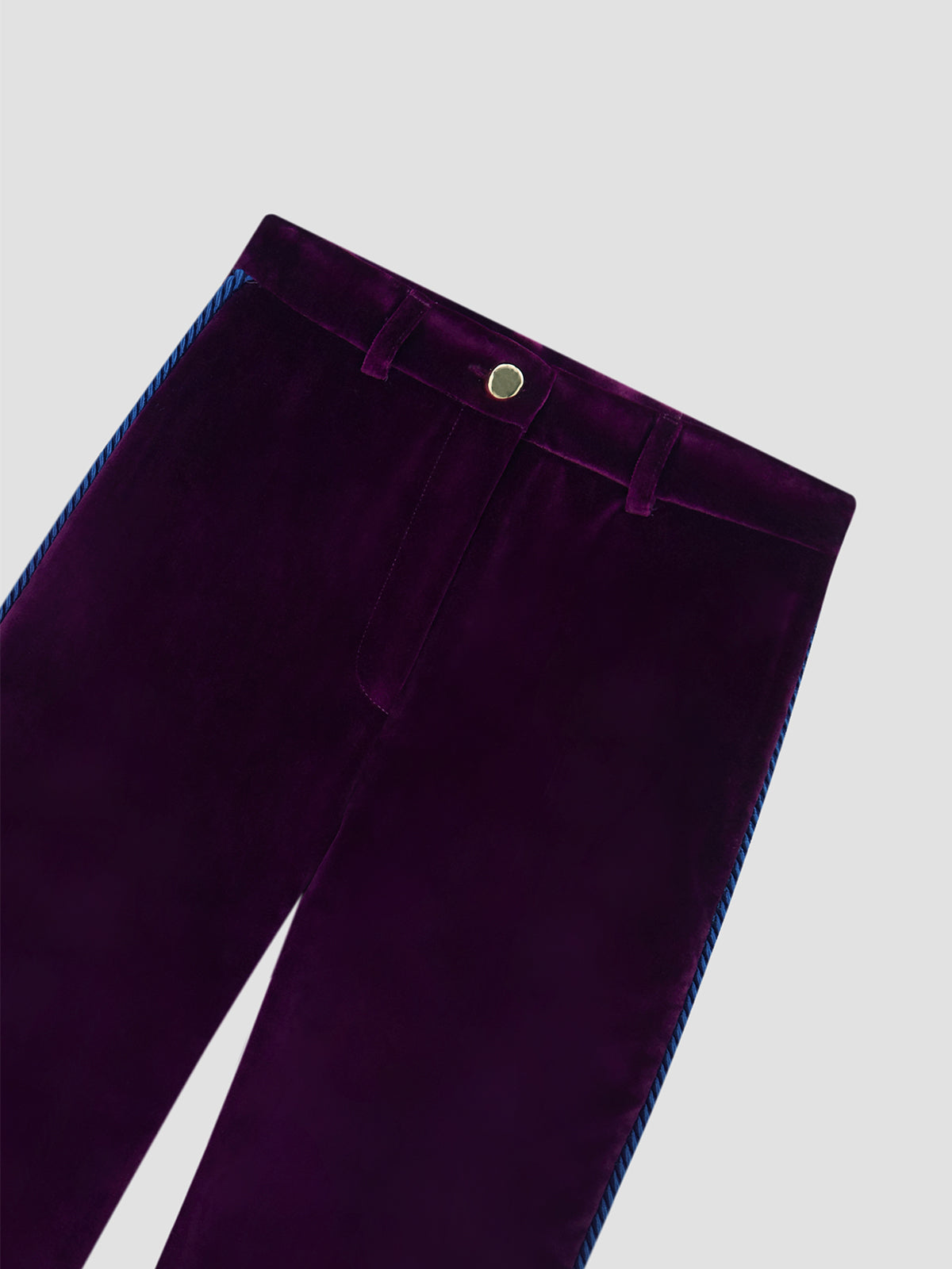 leonor pants velvet aubergine