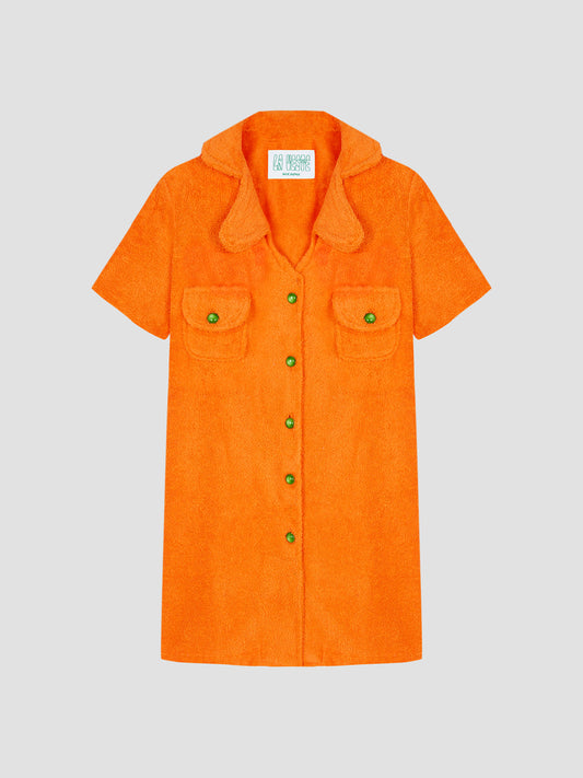 Loto Towel Dress Orange