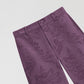 Cotton trousers in purple with matching flower print. 
