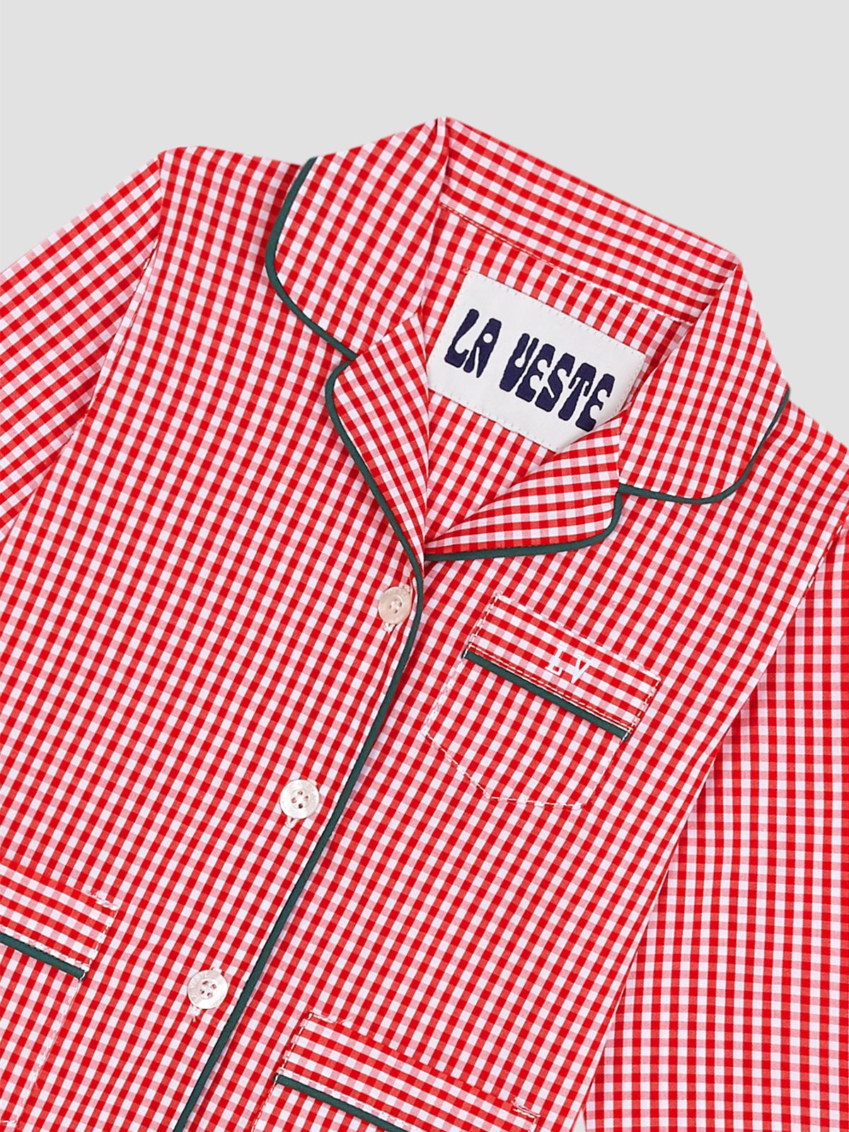 Mini Alpino Pijama Check Red