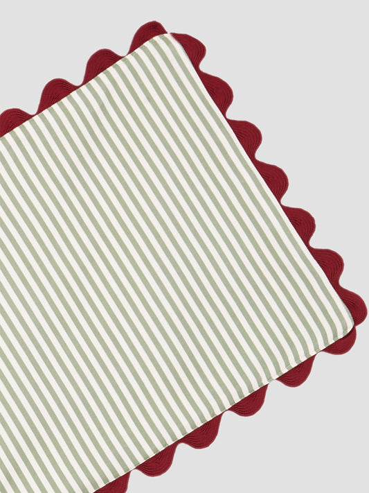 Placemat Vertical Stripe Green