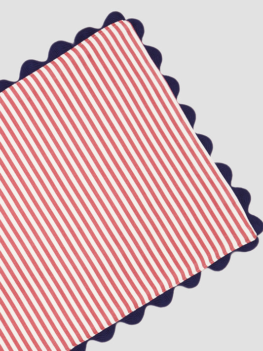 Placemat Vertical Stripe Red