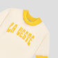 T-shirt in white cotton with LA VESTE logo in yellow