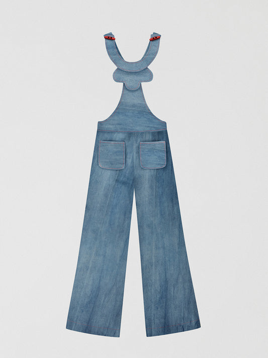 Denim dungarees made in cotton.