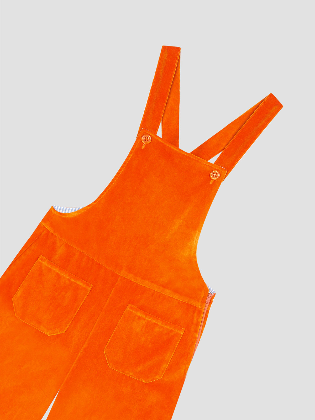 orange jumpsuit velvet rowing 