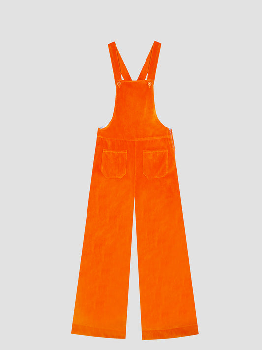 orange jumpsuit velvet rowing 