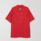 Ship Weel Red Kimono is a short sleeved kimono with button front closure, front pockets and V-neck.